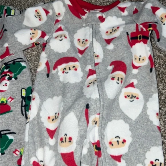 Baby Christmas Pajamas 0-3M 🎄 Carter’s Old Navy Holiday Sleeper Bundle 3pc - Picture 2 of 4